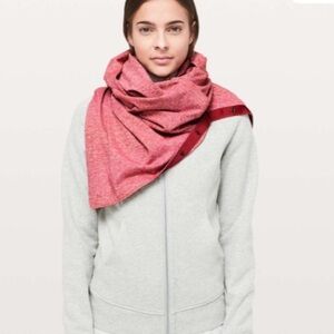 Lululemon Vinyasa Scarf Rulu Mini Akido Stripe Heathered Violet Red NWT